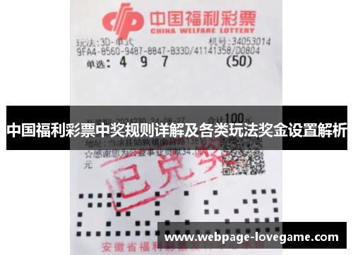中国福利彩票中奖规则详解及各类玩法奖金设置解析